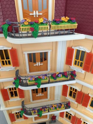 Playmobil Grand Mansion Doll House 5302 & Extra Floor,  Figures Furniture Lights 10
