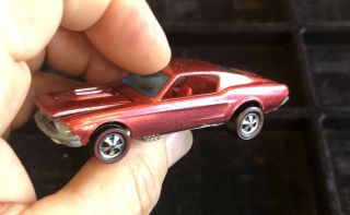 Ohs Red Custom Mustang Redline Hot Wheels Mattel