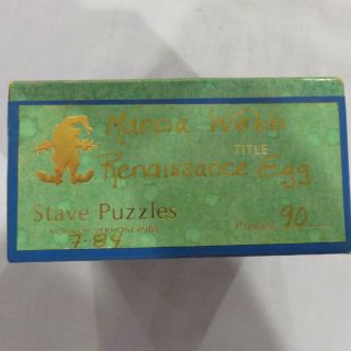 Stave 90 Piece Wooden Jigsaw Puzzle Renaissance Egg Marcia Webb Complete