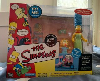 The Simpsons - Living Room - Playmates - W/ Marge And Maggie Figures -