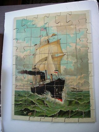 Vintage 1885 - 1905 Mcloughlin Puzzle - The Werra