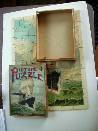Vintage 1885 - 1905 McLoughlin Puzzle - The Werra 2