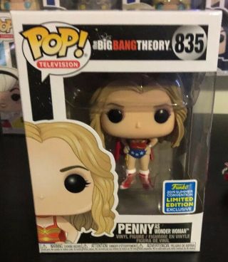 Funko Pop Vinyl Penny As Wonder Woman Sdcc 835 Summer Conv The Big Bang Theory