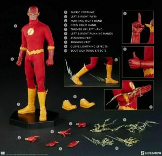 Sideshow 100237 1/6 The Flash Man Figure Set 12  Avtion Male Dc Comics Toy Gift