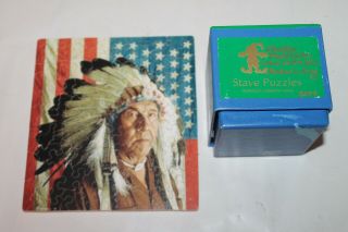 Stave Puzzle Chester Medicine Horse Indian Native American Flag Bama 2004 71pc