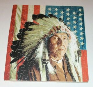 Stave Puzzle Chester Medicine Horse Indian Native American Flag Bama 2004 71pc 2