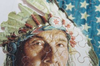 Stave Puzzle Chester Medicine Horse Indian Native American Flag Bama 2004 71pc 5