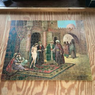 Antique C1930 Lg Wooden Jigsaw Puzzle " Mystic Lures Of The Orient " 470pc
