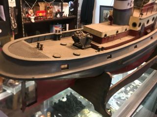 VTG 1950s Stuart Live Steam Engine Model Tug Boat - No Engine - See Desc 3