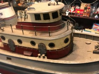 VTG 1950s Stuart Live Steam Engine Model Tug Boat - No Engine - See Desc 5