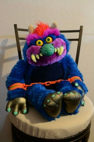 1986 My Pet Monster Plush With Cuffs - Amtoy American Greetings Vintage Toy
