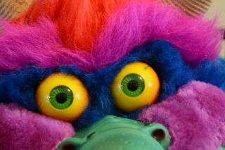 1986 My Pet Monster Plush with CUFFS - Amtoy American Greetings Vintage Toy 5