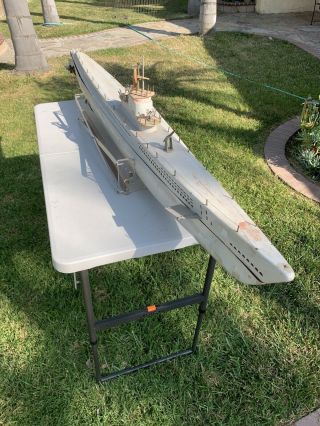 Rare Vintage Gato Class U - Boat Rc Submarine Hand Made With Build Plans