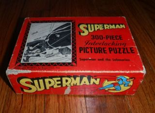 Superman 300 Piece Box Puzzle Set 1940 Action Comics 15 w/Box VF 2