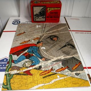 Superman 300 Piece Box Puzzle Set 1940 Action Comics 15 w/Box VF 5