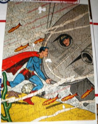 Superman 300 Piece Box Puzzle Set 1940 Action Comics 15 w/Box VF 7