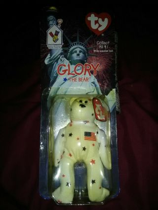 Ty Beanie Babies Glory The Bear With Errors Still In Package