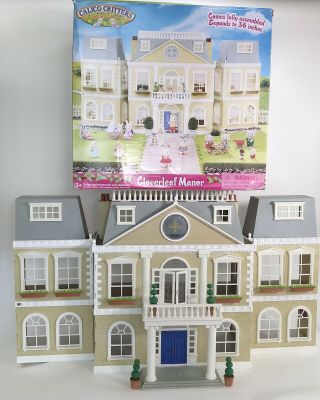 Calico Critters Cloverleaf Manor Mansion Critters Furniture Accessories & Box
