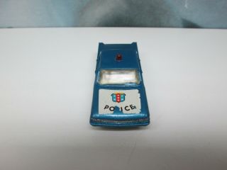 Matchbox/ Lesney 55b Ford Fairlane Police Car Blue / GREY Plastic Wheels 8