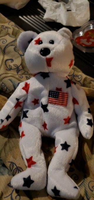 Ty Beanie Baby Glory Bear From 1997 Retired With Tags