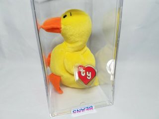 Authenticated Ty Beanie Baby Quacker With Wings Rare 2nd / 1st Gen Tag Mwmt - Mq