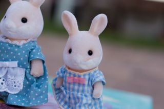 Sylvanian Families Limited Edition Sparkle Bunny Rabbit Figures Rare & Retired 4