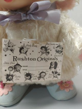 Vintage Rushton Star Creations large bunny rabbit with umbrella hang tag 3