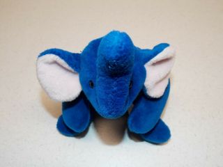 1995 TY BEANIE BABIES BABY ROYAL BLUE ELEPHANT PINK EARS NO HANG TAG PEANUT ? 7