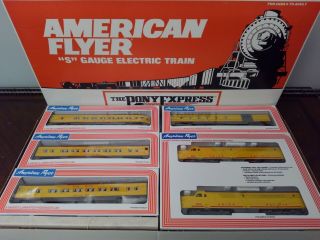 American Flyer Lti Pony Express Train Set 49600 Up Pa Diesels & 4 Passenger Cars