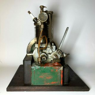 Antique Model Horizontal Engine Spark Hit Miss (not Steam) One Cylinder Vtg Toy
