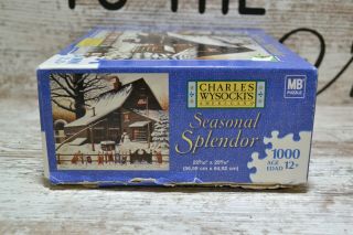 Charles Wysocki Seasonal Splendor Cocoa Break,  Milton Bradley 1000 Pc Puzzle 2