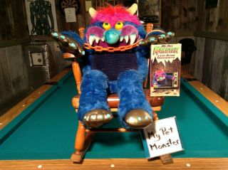 Vintage My Pet Monster Amtoy With Handcuffs And Vhs Movie In