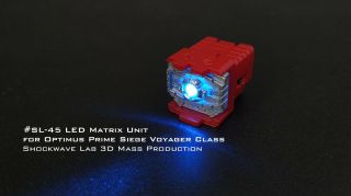 Shockwave Lab Sl - 45 Led Matrix Unit For Optimus Prime Siege Voyager Class