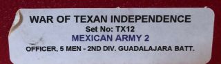 Trophy Miniatures Alamo TX12 Mexican Infantry 2 Guadalajara RETIRED 5