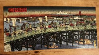 liberty classic wooden jigsaw puzzles,  Bridge Scene Of Tokyo Ryogoku In The Age 2
