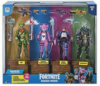 Fortnite - Squad Mode Core Figure 4 - Pack Action Figures With Weapons Tools