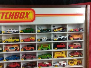 RARE Vintage 1960 ' s Lesney Matchbox Store Display Case With 81 NM,  Vehicles 3