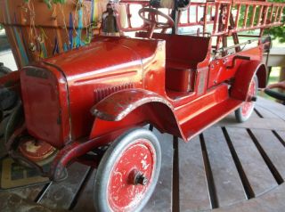 Buddy L 205 Hose & Ladder Fire Truck 1925 - ' 27 Rare Variation 9