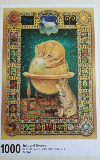 Spiro And Blossom - - Cats - - Wentworth Wooden Puzzle 1000 Pc.  Complete