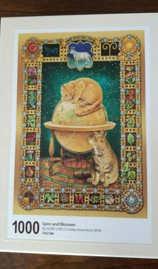 SPIRO and BLOSSOM - - Cats - - Wentworth Wooden Puzzle 1000 pc.  COMPLETE 2