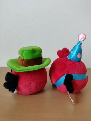 Angry Birds Plush Red Birthday WITH SOUND & St Patrick NO SOUND Plush 5 