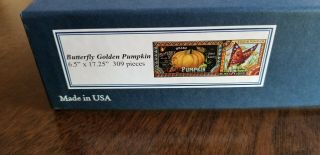 Last Chance Liberty—Butterfly Golden Pumpkin.  Wooden puzzle.  309 pc.  COMPLETE 6