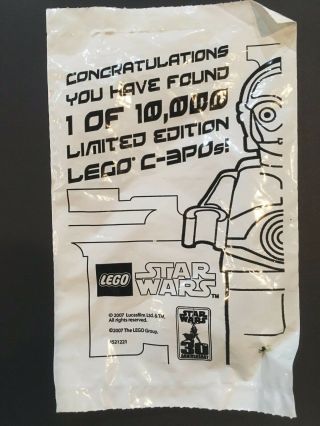 Lego Star Wars Chrome Gold C - 3po 4521221 1 Of 10,  000 Limited Edition