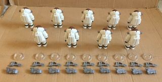 PLAYMOBIL,  LOTE OF 9 ASTRONAUT FIGURE WITH THE HELMETS DAMAGE,  2016,  MOC. 2