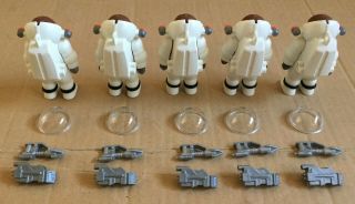 PLAYMOBIL,  LOTE OF 9 ASTRONAUT FIGURE WITH THE HELMETS DAMAGE,  2016,  MOC. 4