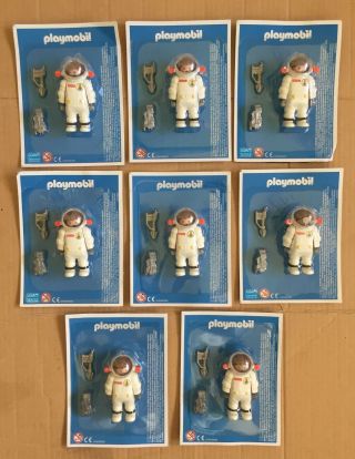 Playmobil,  Lote Of 8 Astronaut Figure,  2016,  Moc.