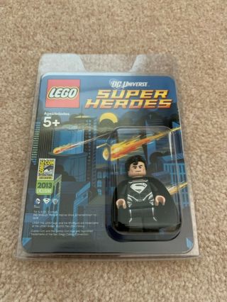 Lego Sdcc San Diego Comic Con 2013 - Black Suit Superman Minifig Exclusive