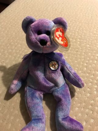 Beanie Baby Signed Clubby Iv Silver