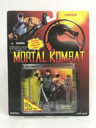 Vintage Mortal Kombat Smoke 3.  75 " Action Figure Special Movie Ed.  Habro 1994