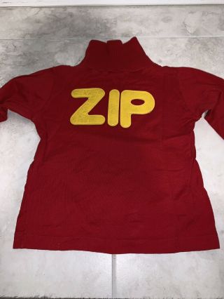 RARE VINTAGE 1960’s ZIPPY THE CHIMP ZIP MONKEY Red Yellow Logo Shirt 6
